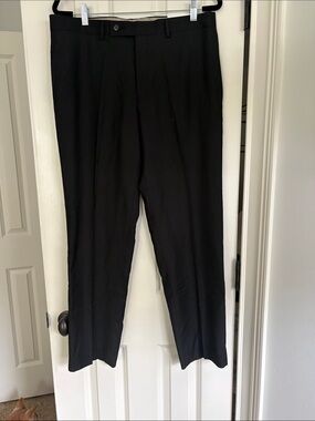 Calvin Klein Flat Front Men’s Classic Black Dress Pants